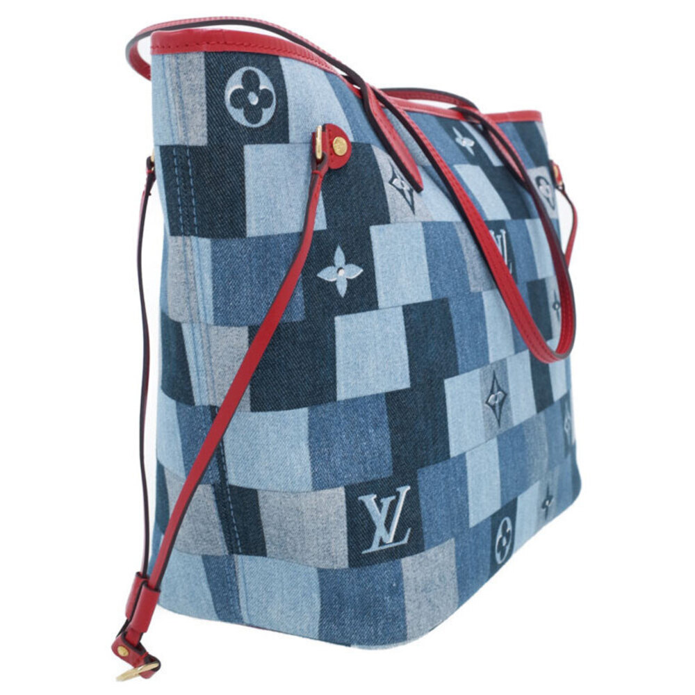 Louis Vuitton Neverfull Tote Denim Monogram Bag